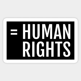 Text: = Human rights (white) Sticker